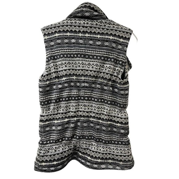 ATHLETA Nordic Down About Fair Isle Gray Goose Down Puffer Vest XS - Picture 3 of 11